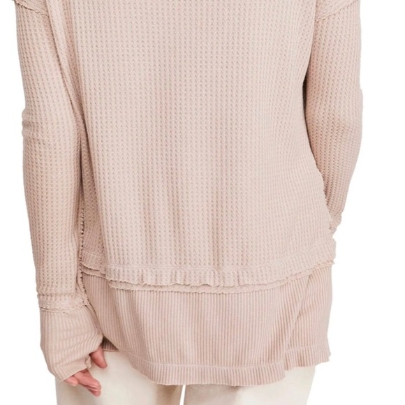 Free People North Shore Thermal Sand Top Size Medium - Picture 2 of 13